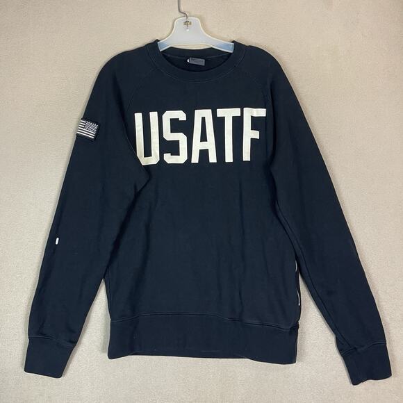 Nike Sweatshirt Mens‎ S Black USATF Crew Neck Embroidered Track & Field Pullover - Picture 1 of 11